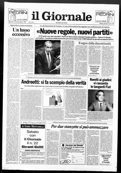 Il giornale : quotidiano del mattino